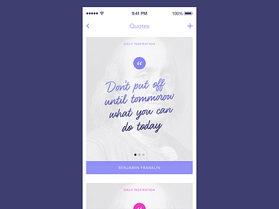 Inspirational Quotes App app mobile quotes ui ui widgets user interface widgets