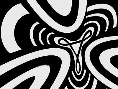Black and white graphic design logo