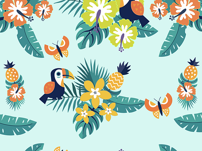 Toucans in the jungle graphic design motion graphics
