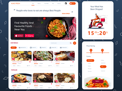 Food_Website design illustration logo mobile app design ui ui design uiux ux ux design xd design