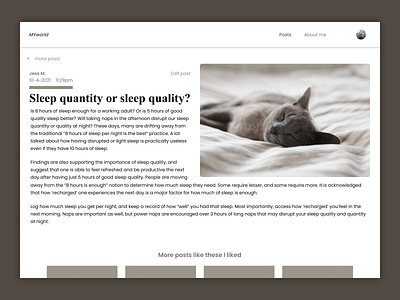 DailyUI 035 - Blog Post dailyui dailyuichallenge ui