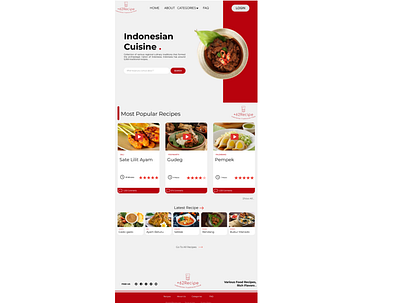 Food Web college design food food website indonesia indonesian traditional food putri sarah fransisca ui ui design uiux design web