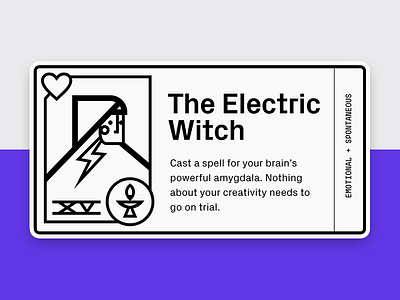 The Electric Witch card graphic horoscope icon illustration tarot vector witch