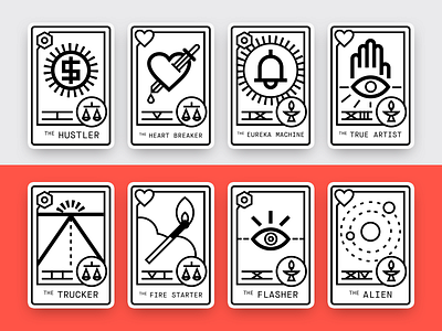 Format Creative Personas — Full Set card graphic horoscope icon illustration tarot vector
