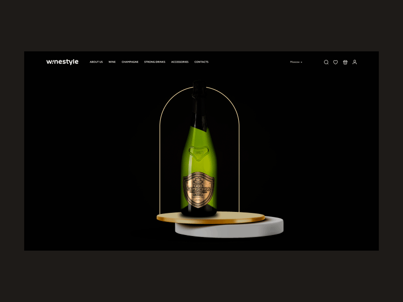 Expensive champagne product card animation minimal product card ui ux web design