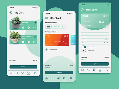 Design a credit card checkout form or page.