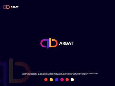 AB modern letter logo - ab abstract logo a b c d e f g h i j k l m ab letter logo ab logo ab modern logo abstract app branding branding design colourful logo design gradient icon illustration logo mark modern gradient n o p q r s t u v w x y z top logo typography vector