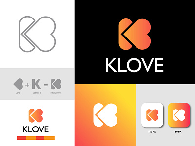 K MODERN LETTER LOGO - K+LOVE MODERN LOGO BR - LOGO DESIGNER a b c d e f g h i j k l m abstract app branding colourful logo design dynamic logo icon illustration logo logo designer n o p q r s t u v w x y z typography vector