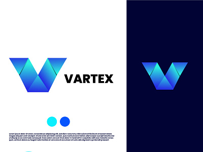 v modern letter logo - logo designer app blue business clean concept corporate identity letter media modern multimedia organization premium simple software top branding v logo v logo vranding v modern logo vartex logo