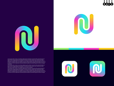 N MODERN LOGO - N LETTER MARK abstract app icon design blend brand agency brand idnetity branding business logo company logo logo logo designer logos m colorful logo m modern logo multi color n n gradient logo n letter mark n logo overlapping word mark