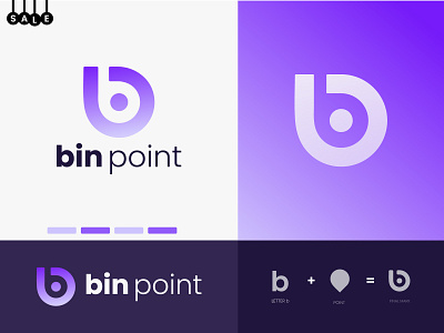 bin point modern logo branding app b letter logo best of dribbble bin point brand agency brand identity colorful logo gradient logo icon logo logo design logo designer logo trends 2021 logotype modern logo negative space point tech technology top branding