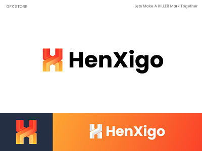 Henxigo logo design(UNUSED) abstract brand identity branding creative design flat gfx graphic design h hx hx logo hx modern logo identity logo logo design logos and branding logotype mark modern x