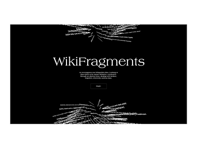Wiki Fragments design monochrome typography ui ux