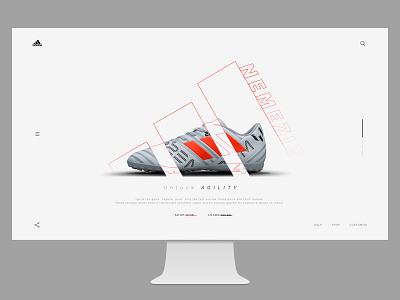 Adidas concept adidas clean concept conceptualization design interface minimal shoes ui ui concept ux