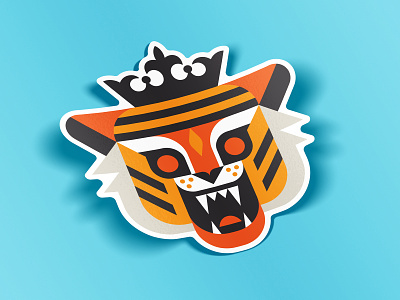 F*ck it. I made stickers. big cat cat crown illustration king netflix pop culture show sticker tiger tiger king true crime