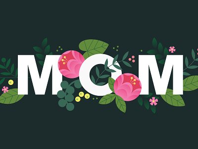 MOM design holiday illustration stock vector