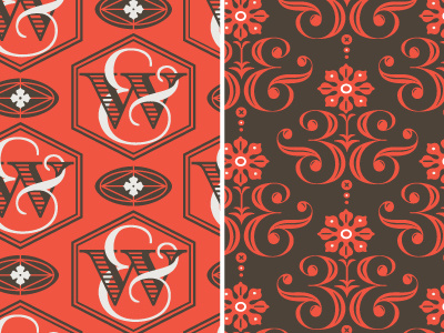 Brand Patterns ampersand branding decorative flower pattern