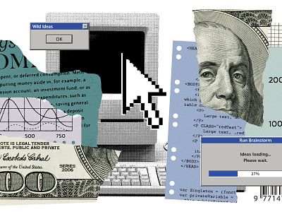 IDEO Wild Ideas Illustration ai collage computing editorial finance illustration technology ui