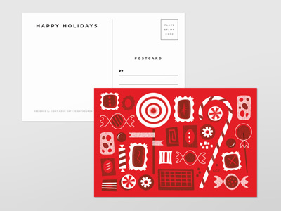 Holiday Postcards candy drinks holiday postcards shop
