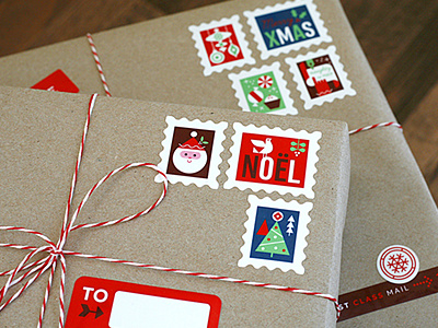 DIY Holiday Envelope Stickers · Crafty Julie