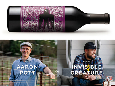 Bare Bottle - First Release! aaron pott design invisible creature label packaging wine