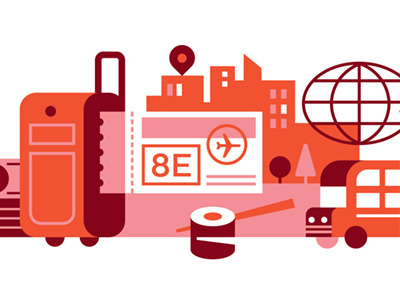 Real Simple - Travel editorial illustration travel