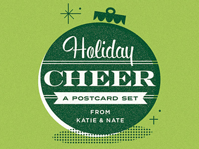 Holiday Cheer - A Postcard Set cheers christmas decorating holiday illustration texture vintage