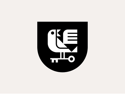 New Club Kiddo crest... bird brand branding club club kiddo crest icon insignia key kids