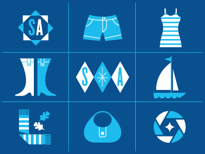 Old Navy - SnapAppy boots clothes fun graphic icons illustration retro summer