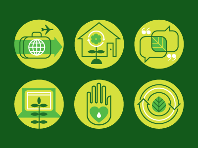 Green Icons 2 eco eco friendly environment green home icons illustration lifestyle living recycle reuse technology travel