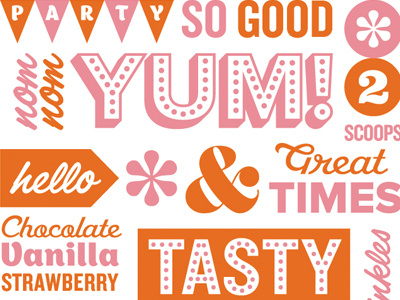 Ice Cream Social - Pattern branding food fun ice cream kids packaging pattern playful sweets typography
