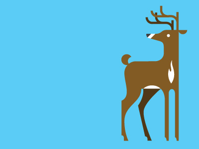 Deer animals buck clean deer geometric hunting illustration wilderness wildlife