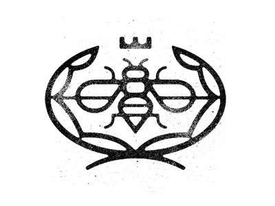 Bee bee branding crest grit icon insect logo stamp