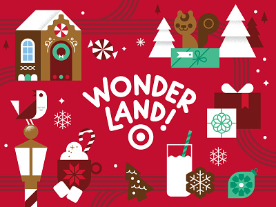 Target Wonderland christmas christmas tree festive holiday illustration kids target vector