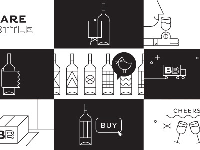 Bare Bottle Video bare bottle design illustration screens stills video wine