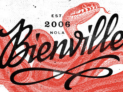 Bienville Identity branding grit identity rough script vintage