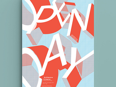 Typography and Communication Open Day Poster architecture design grid illustration poster poster design print typography