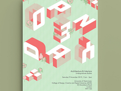 Alternative Open Day Poster architecture design grid illustration poster poster design print typography university