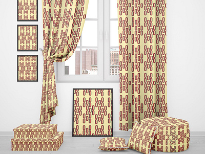 Curtain design brand branding curtain curtain design design graphic design illustrator interior pattern pattern design print print fabric