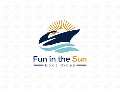 Fun in the sun boat rides logo design 3d brand branding design graphic design illustration illustrator logo logo design logo designer logos