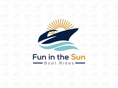 Fun in the sun boat rides logo design