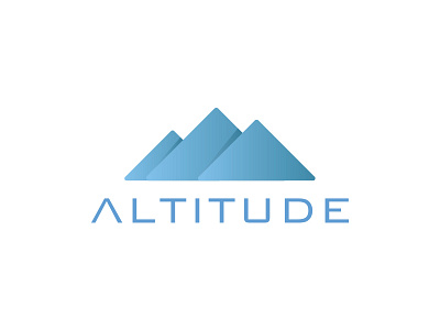Altitude altitude design gradient logo mountains peaks vector