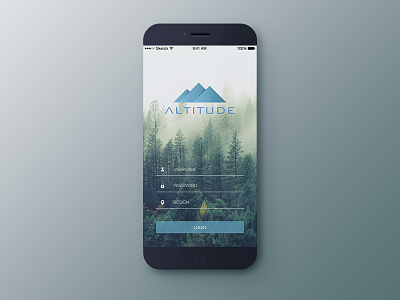 Altitude LogIn altitude design imagery ios iphone login mobile starbucks ui ux