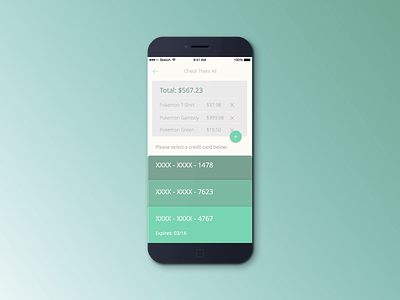 Day 05: Credit Checkout 100days app cards checkout credit design flat mobile ui ux