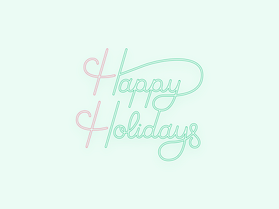 Happy Holidays! christmas happy happy holidays holidays new years pentool script type typography