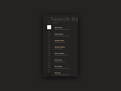 Search Results Dark UI bold design diffuse iphone iphone7 results search search results shadow ui ux