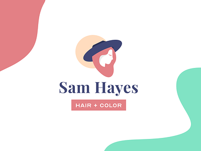 Sam Hayes Hair Brand branding design icon logo typography vector