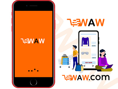 Logo Design | WAW logo | Shopping Logo branding creative design creative logo illustrator logo professional logo vector