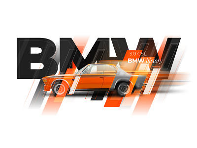 Bmw history bmw car design orange retouch speed theme webdesign