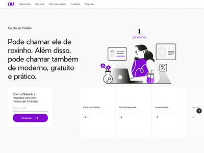 Nubank branding design flat ui ux